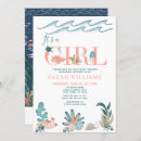 Search for sea baby girl shower invitations Modern