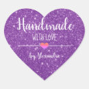 Search for purple glitter heart stickers Script