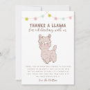 Search for llama thank you cards Thanks a llama