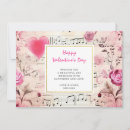 Search for music notes cards invites Vintage