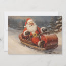 Search for snow sled christmas cards Santa claus