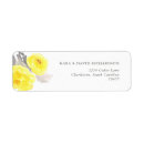 Search for yellow rose return address labels Watercolor