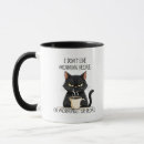 Search for sarcastic cat mugs Funny black cat
