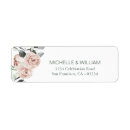 Search for rose floral return address labels Eucalyptus leaves