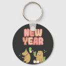 Search for new years celebration key rings Typography