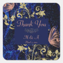 Search for royal blue and gold wedding stickers Elegant