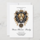 Search for black felines invitations Lion