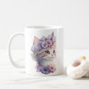 Search for watercolor cat mugs Floral