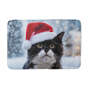 Search for black and white christmas bath mats Cat