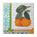 Search for orange fruit tiles Vintage