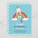 Search for caticorn birthday invitations Rainbow