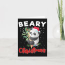 Search for beary christmas cards Santa claus