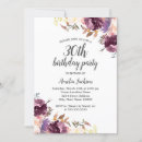 Search for watercolor 30th birthday invitations Floral