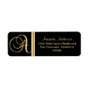 Search for gold letters return address labels Elegant