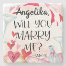 Search for proposal coasters Will you marry me