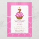Search for 7th cupcake birthday invitations Girl