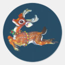 Search for vintage christmas bells stickers Reindeer