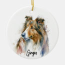 Search for sheltie christmas tree decorations Collie