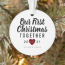 Search for first year engaged christmas tree decorations Heart
