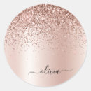 Search for bridal shower name tag stickers Rose gold