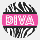 Search for zebra and pink stickers Diva