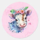 Search for cute pink cow stickers Calf
