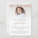 Search for rose gold glitter graduation invitations Graduate
