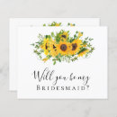 Search for sunflower bridesmaid cards Country