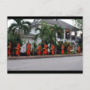 Search for alms postcards Laos