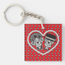 Search for skull couple key rings Dia de los muertos