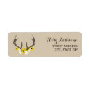 Search for deer antlers return address labels Floral