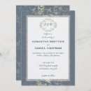 Search for royal blue damask invitations Classy