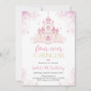 Search for princess 4th birthday invitations Four ever a princess