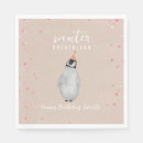 Search for penguin napkins Winter birthday
