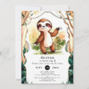 Search for sloth party invitations Whimsical