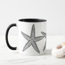 Search for white starfish mugs Black and white