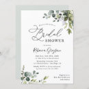 Search for watercolor eucalyptus bridal shower invitations Elegant
