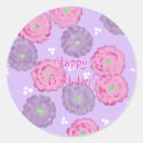 Search for happy birthday purple flowers stickers Floral