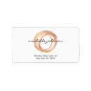 Search for faux rose gold return address labels Copper