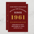 Search for red 60th birthday invitations Gold