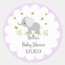Search for lavender elephant baby shower stickers Modern