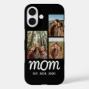 Search for script font iphone cases Mom established est