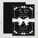 Search for black white bow bridal shower invitations Typography simple minimal chic
