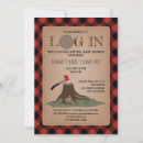Search for lumberjack baby shower invitations Woodland