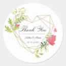 Search for geometric thank you thanks stickers Bridal