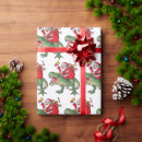 Search for christmas dinosaur wrapping paper Red green