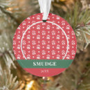 Search for white cat christmas tree decorations Red