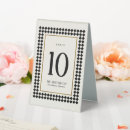 Search for glamourous table cards Black and white