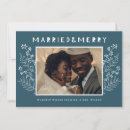 Search for greenery christmas wedding announcement cards Married and merry