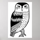 Search for owl drawing posters Black